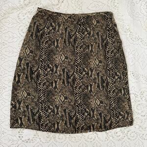 Vintage 90s Snakeskin print skirt - Size 10